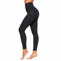 Leggings donna taglia S in tessuto elasticizzato nero a vita alta per fitness