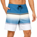 Costume da bagno uomo taglia M in tessuto sintetico blu bianco a righe con coulisse