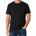 T-shirt da uomo taglia M in cotone nero con taschino stile casual