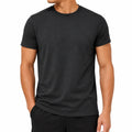 T-shirt uomo M nera in tessuto a maglia - girocollo a maniche corte